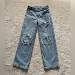 Abercrombie kids high rise distressed Jean